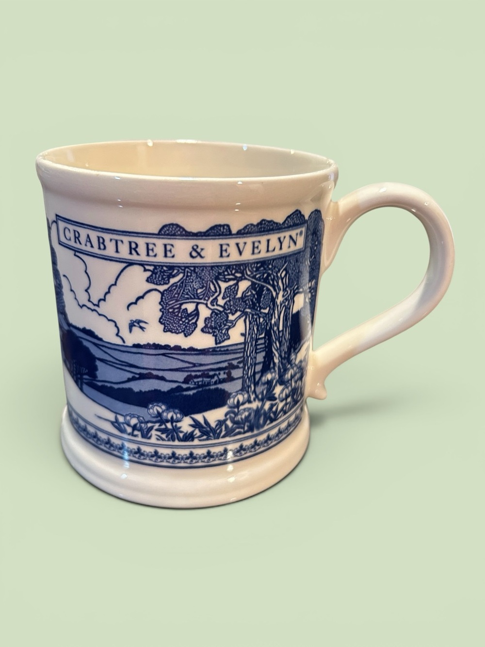 Crabtree & Evelyn 2003 Blue/White Annual Collectible Mug - Pre-Owned No Box
